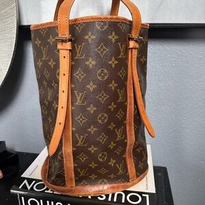 Vintage Louis Vuitton Brown and Tan Monogram Tote